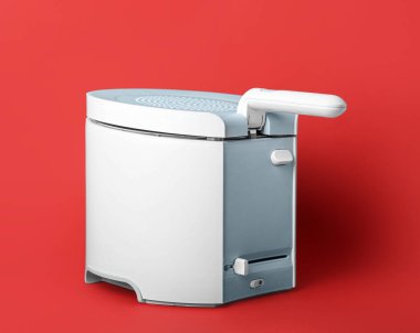 Renk arkaplanındaki modern fritöz