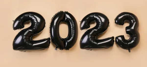 Figure 2023 Made Balloons Color Background — Stock Photo, Image