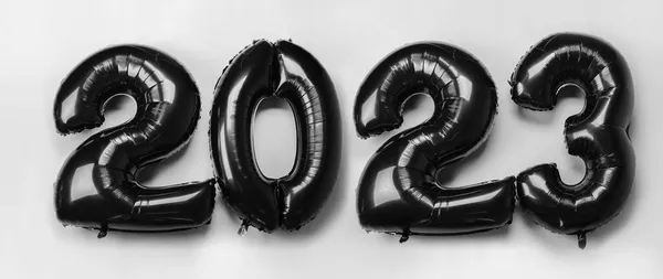 Figuur 2023 Gemaakt Van Ballonnen Lichte Ondergrond — Stockfoto