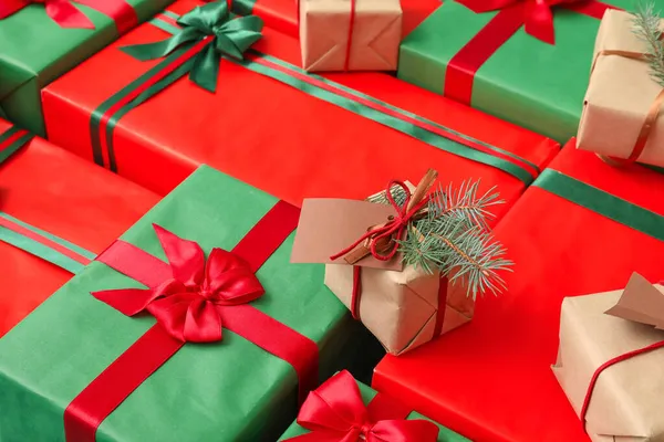 Different Christmas Presents Background — Stock Photo, Image