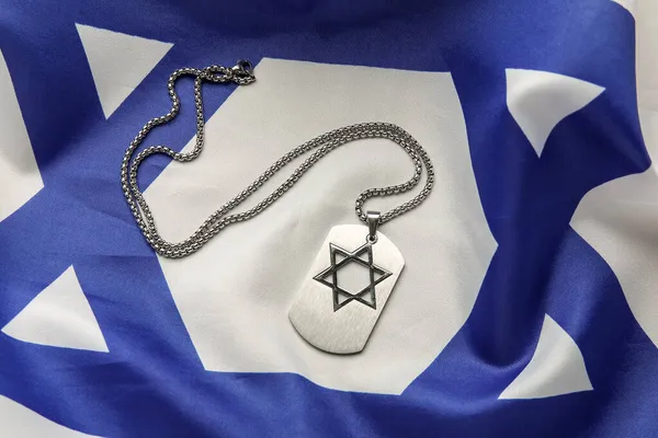 Vojenská Značka Vlajce Izraele — Stock fotografie