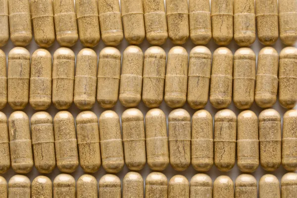 Muitas Pílulas Vitamina Como Fundo Close — Fotografia de Stock