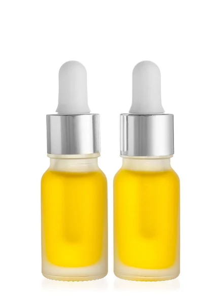 Bottles Essential Oil White Background — Stock Photo, Image