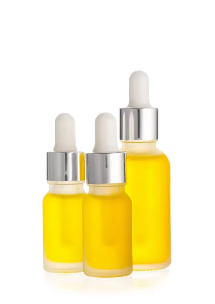 Bottles Essential Oil Isolated White Background — Stock Photo, Image