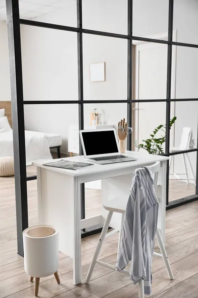 Modern Workplace Studio Apartment — Stock Photo, Image