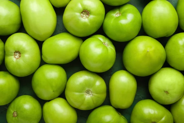 Många Gröna Tomater Som Bakgrund Närbild — Stockfoto