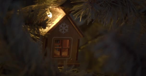 Arbre Noël Avec Décor Gros Plan — Video