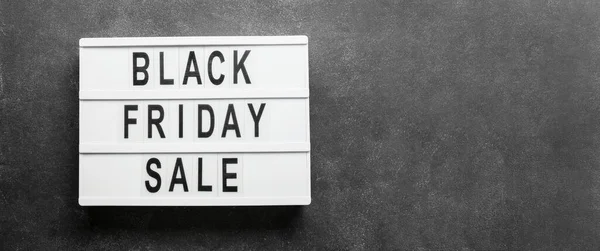 Board Text Black Friday Sale Dark Background Space Text — Stock Photo, Image