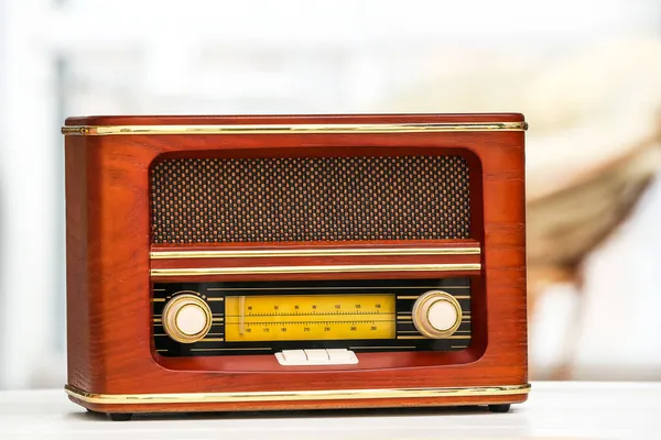 Vintage Radiomottagare Bordet Rummet — Stockfoto