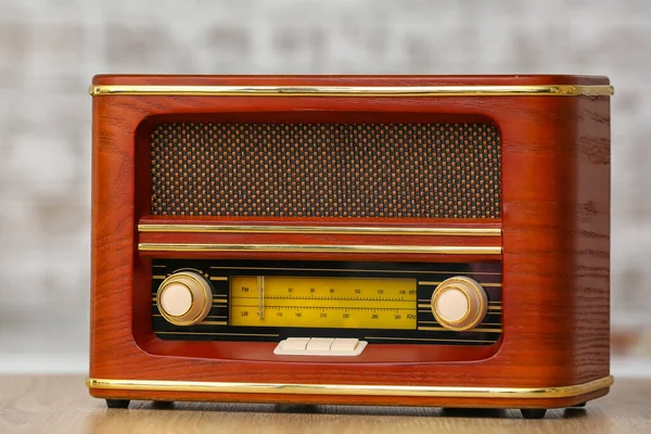 Vintage Radio Receiver Table Room — Stock Photo, Image