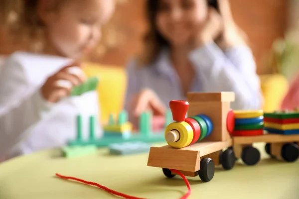 Toy Train Child Table — Stock Photo, Image