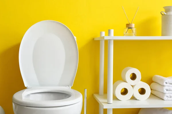 Intérieur Des Toilettes Confortables Modernes — Photo