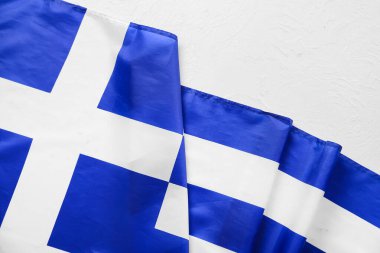 Beyaz arka planda ulusal Yunanistan bayrağı