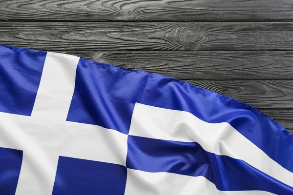 Nemzeti Görögország Zászló Fekete Háttér — Stock Fotó
