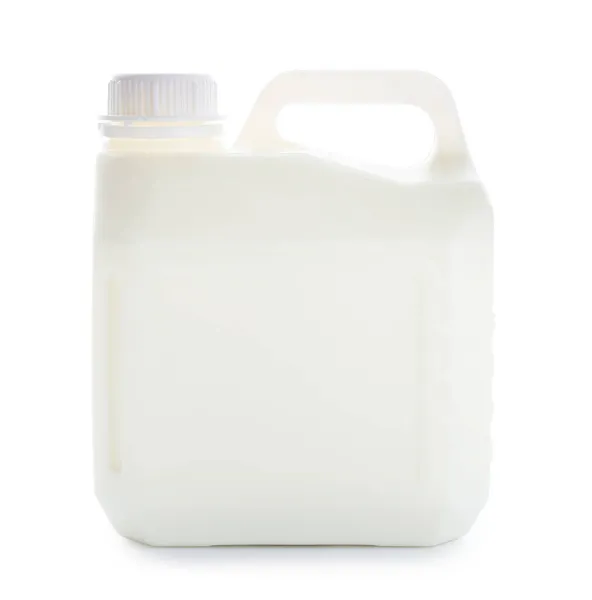 Gallon Fles Melk Witte Achtergrond — Stockfoto