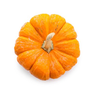 Beyaz arkaplanda izole edilmiş taze balkabağı