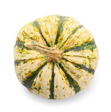 Beyaz arkaplanda izole edilmiş taze balkabağı