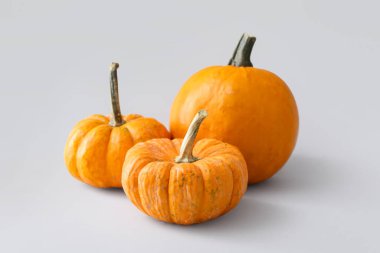 Açık arkaplanda taze balkabakları