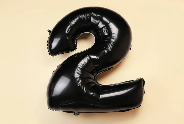 Black Balloon Shape Figure Color Background — Stock Photo, Image