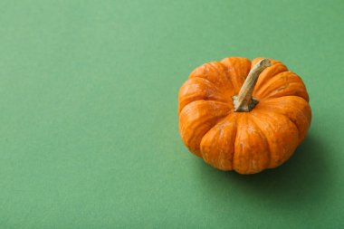 Yeşil arka planda taze balkabağı