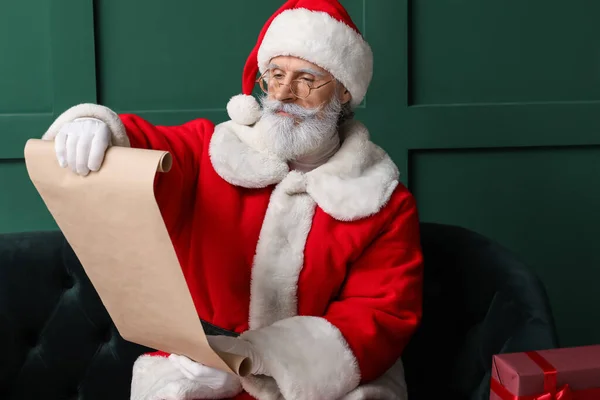 Список Пожеланий Санта Клауса Канун Рождества — стоковое фото