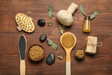 Spa ahşap arka plan ayarla