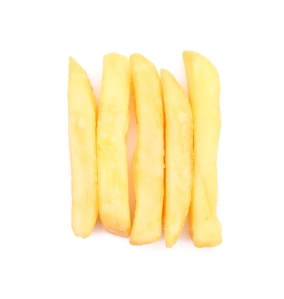 Smaklig Franska Pommes Frites Vit Bakgrund — Stockfoto