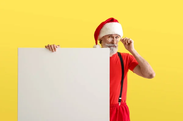 Santa Claus Blank Poster Color Background — Stock Photo, Image