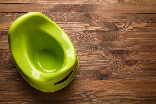 Green Potty Wooden Background — Stock Photo, Image