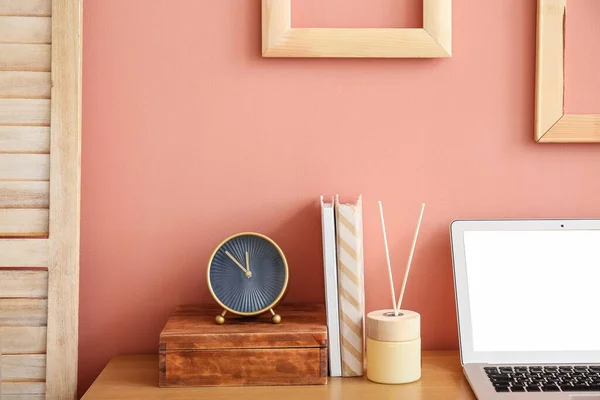 Stylish Workplace Room Wall — Stock Photo, Image