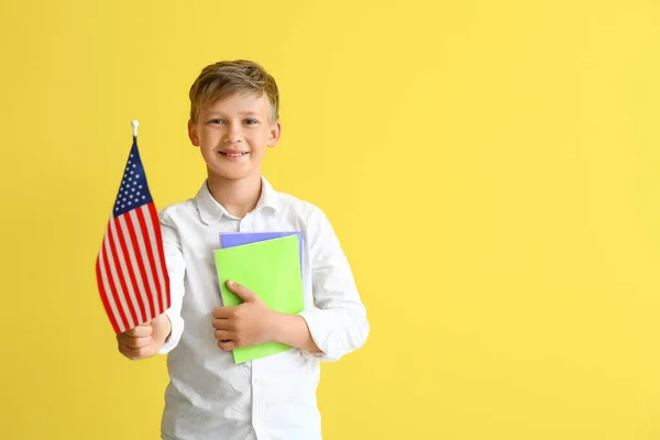 Pupil Language School Usa Flag Color Background — 스톡 사진