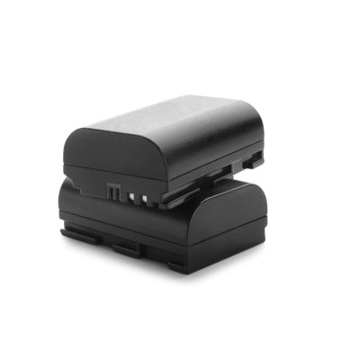 Kamera pilleri beyaz arkaplanda izole edildi