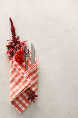 Işık arkaplan, üst görünüm üzerinde güzel tablo ayarı