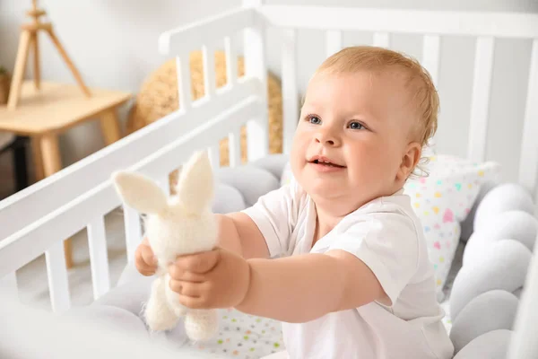 Adorable Little Baby Toy Crib — Stock Photo, Image