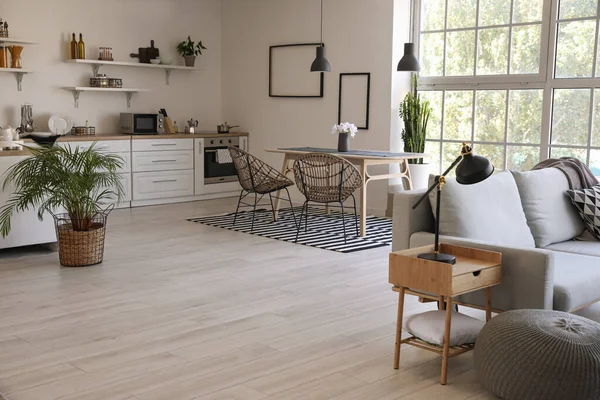 Apartemen Studio Dengan Dapur Kontemporer — Stok Foto