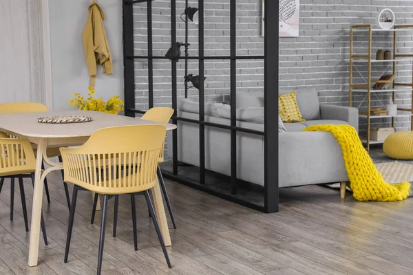 Modern Studio Apartment Dining Table — Stock Photo, Image