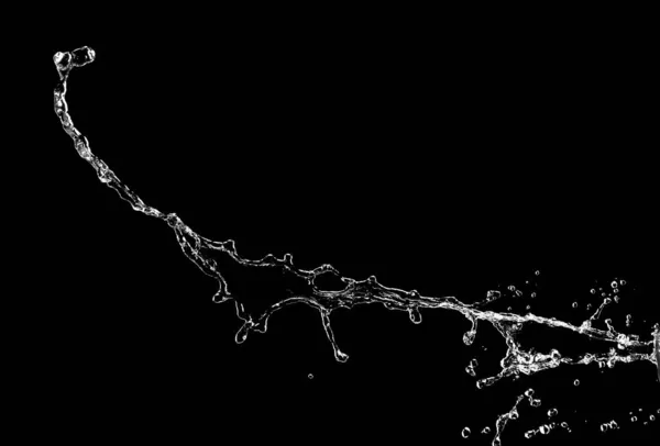 Wasserspritzer Auf Schwarzem Hintergrund — Stockfoto