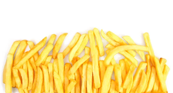 Smaklig Franska Pommes Frites Vit Bakgrund — Stockfoto