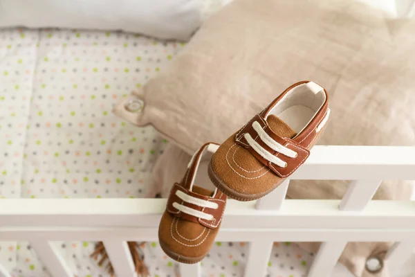 Cute Baby Shoes Light Background — Stock Photo, Image