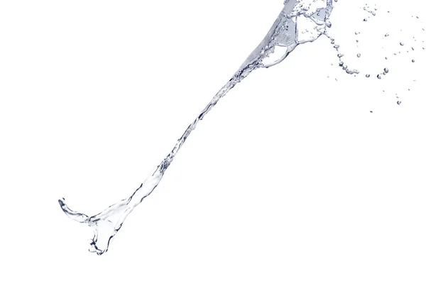スプラッシュの水に分離ホワイト — ストック写真