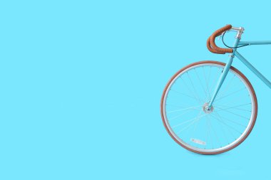 Mavi arka planda modern bisiklet