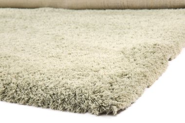 Beyaz arkaplanda modern halı, yakın plan