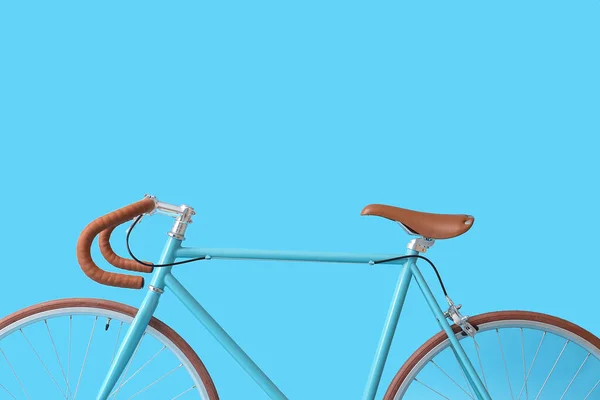 Bicicleta Moderna Sobre Fondo Azul —  Fotos de Stock