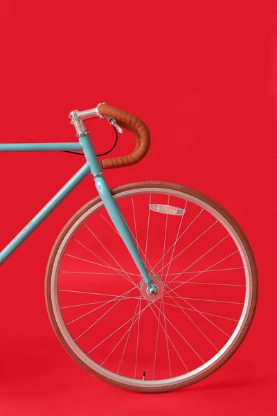 Modern Bicycle Red Background — Stock Photo, Image