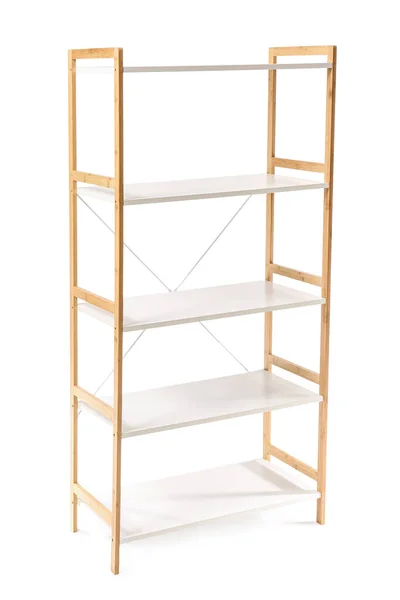 Modern Shelf Unit Isolated White — Stock Photo, Image