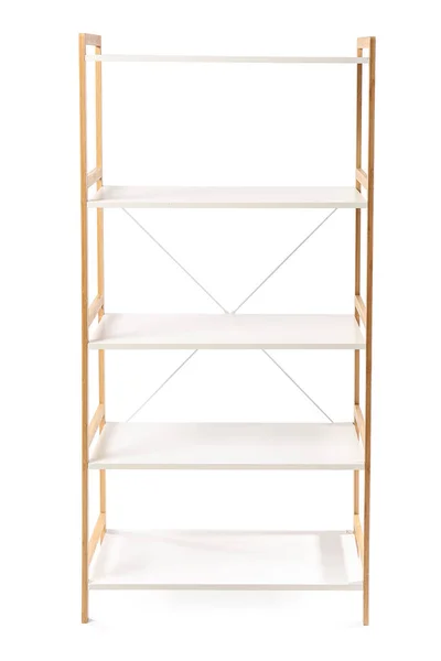 Modern Shelf Unit Isolated White — Stock Photo, Image