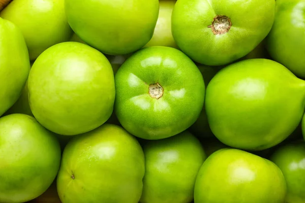 Gröna Tomater Som Bakgrund Närbild — Stockfoto