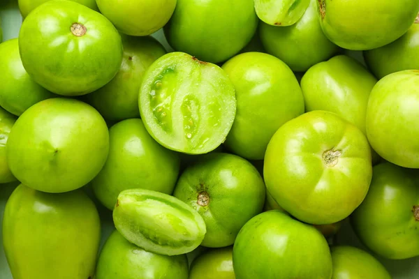 Green Tomatoes Background Closeup — Stock Photo, Image