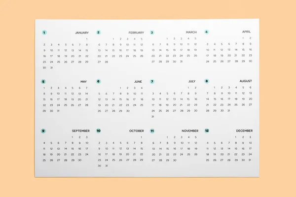 Papper Kalender Färg Bakgrund — Stockfoto