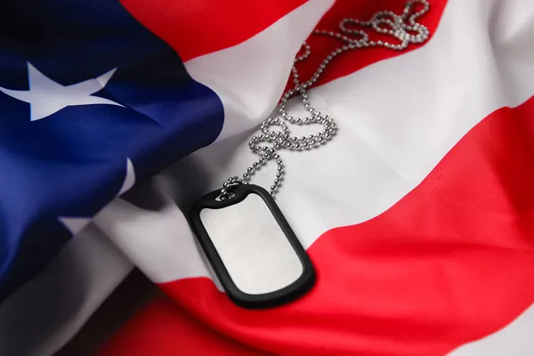 アメリカ国旗の軍事標識 — ストック写真